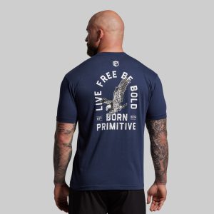 Live Free Be Bold Tee (Navy)