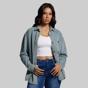 Women's Oversized Stretch Denim (Vintage Wash)