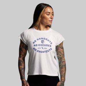 No Excuses Muscle Tee (White)