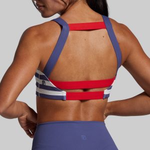 Moxie Sports Bra (Deep Sky Stripe)