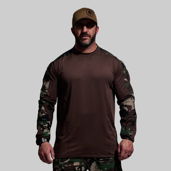 Long Sleeve Op Top (Brown/Woodland)