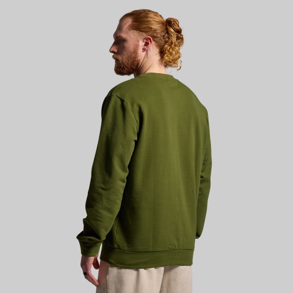 Men's Unmatched Crew Sweatshirt (Military Green)