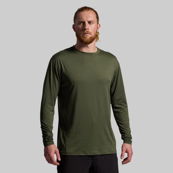Athleisure Long Sleeve Crew (Tactical Green)