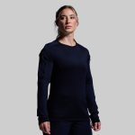 Women's Long Sleeve Op Top (Police Blue)